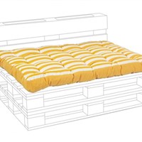 CUSCINO PALLET SEDUTA RIGA GIALLA
